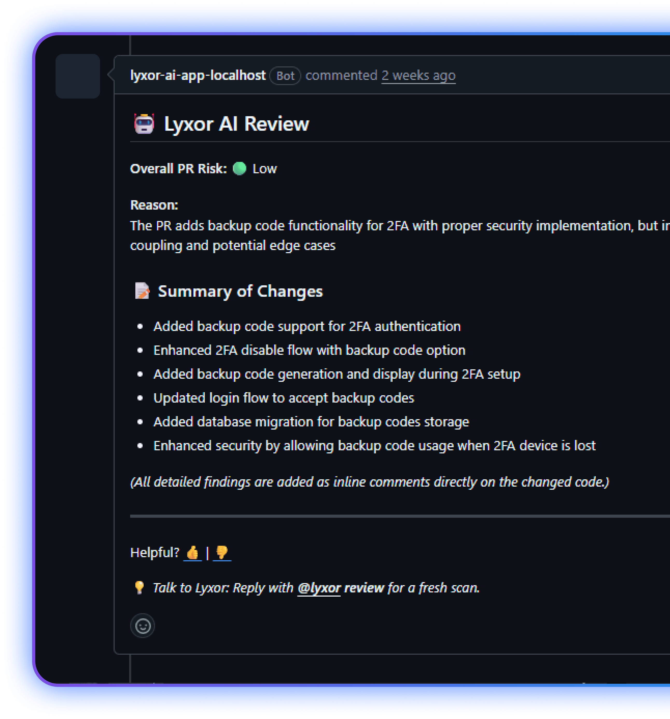 Code Reviewer preview