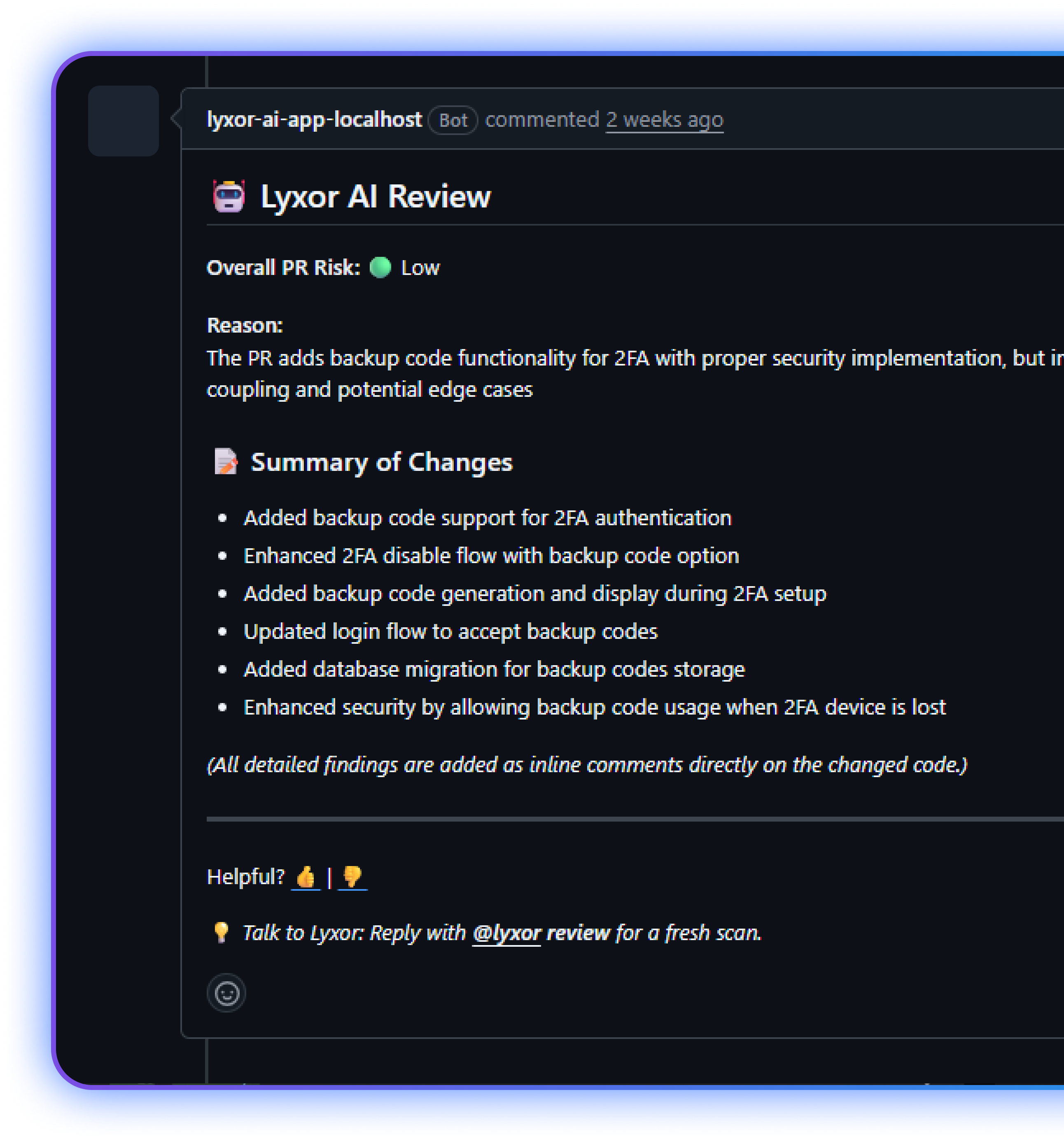 Code Reviewer preview